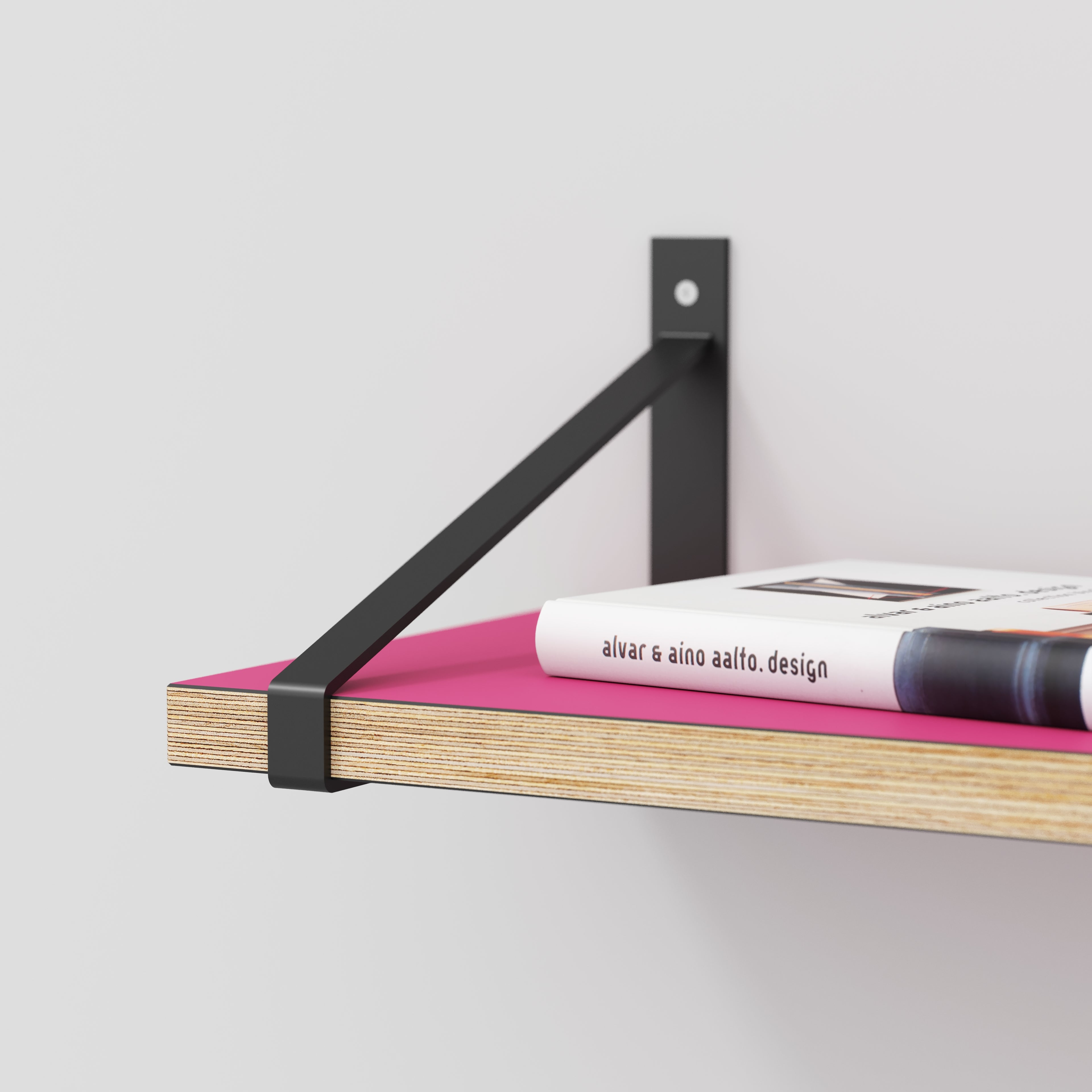 Wall Shelf with Suspense Brackets - Formica Juicy Pink - 1600(w) x 260(d)