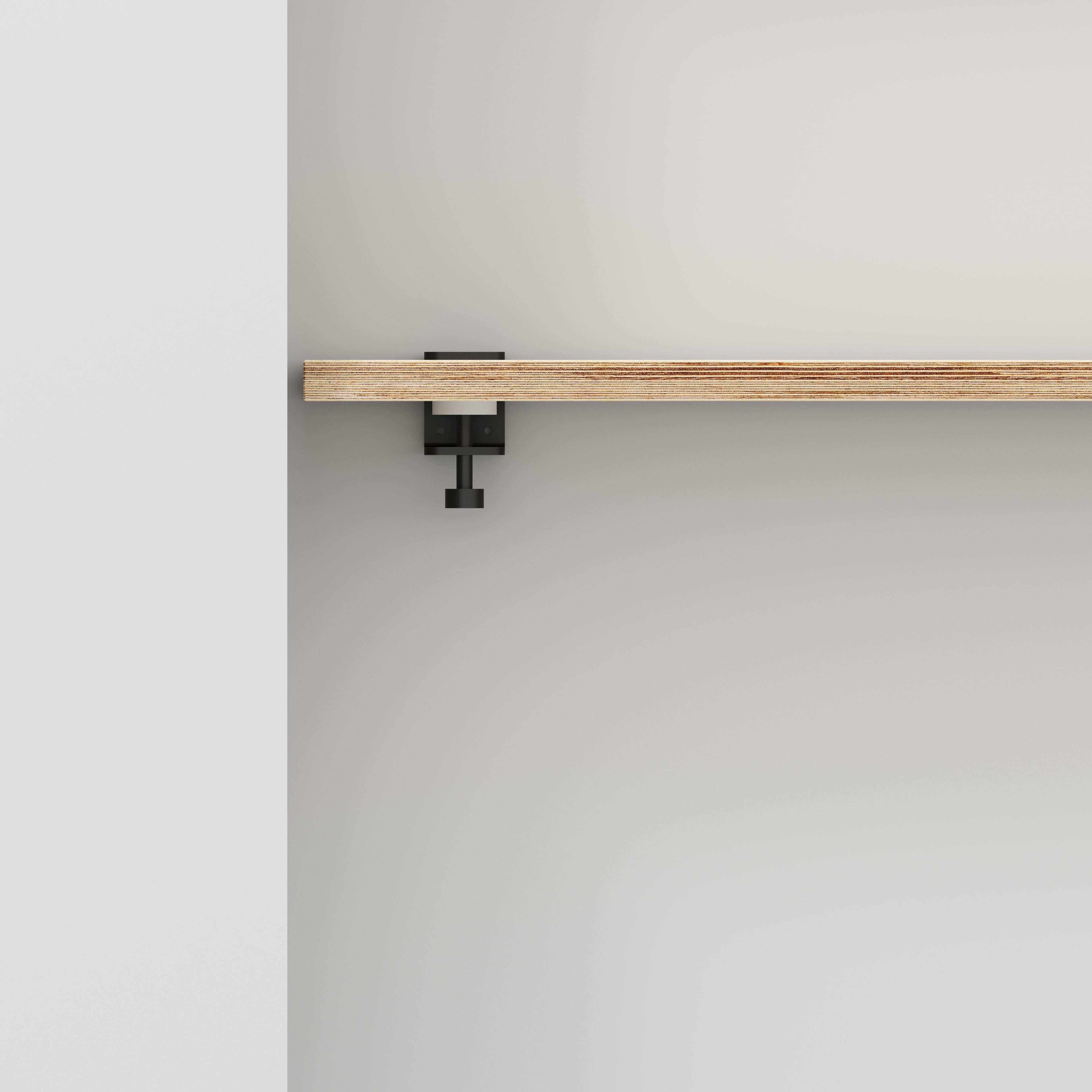 Custom Plywood Wall Shelf with Tiptoe Brackets