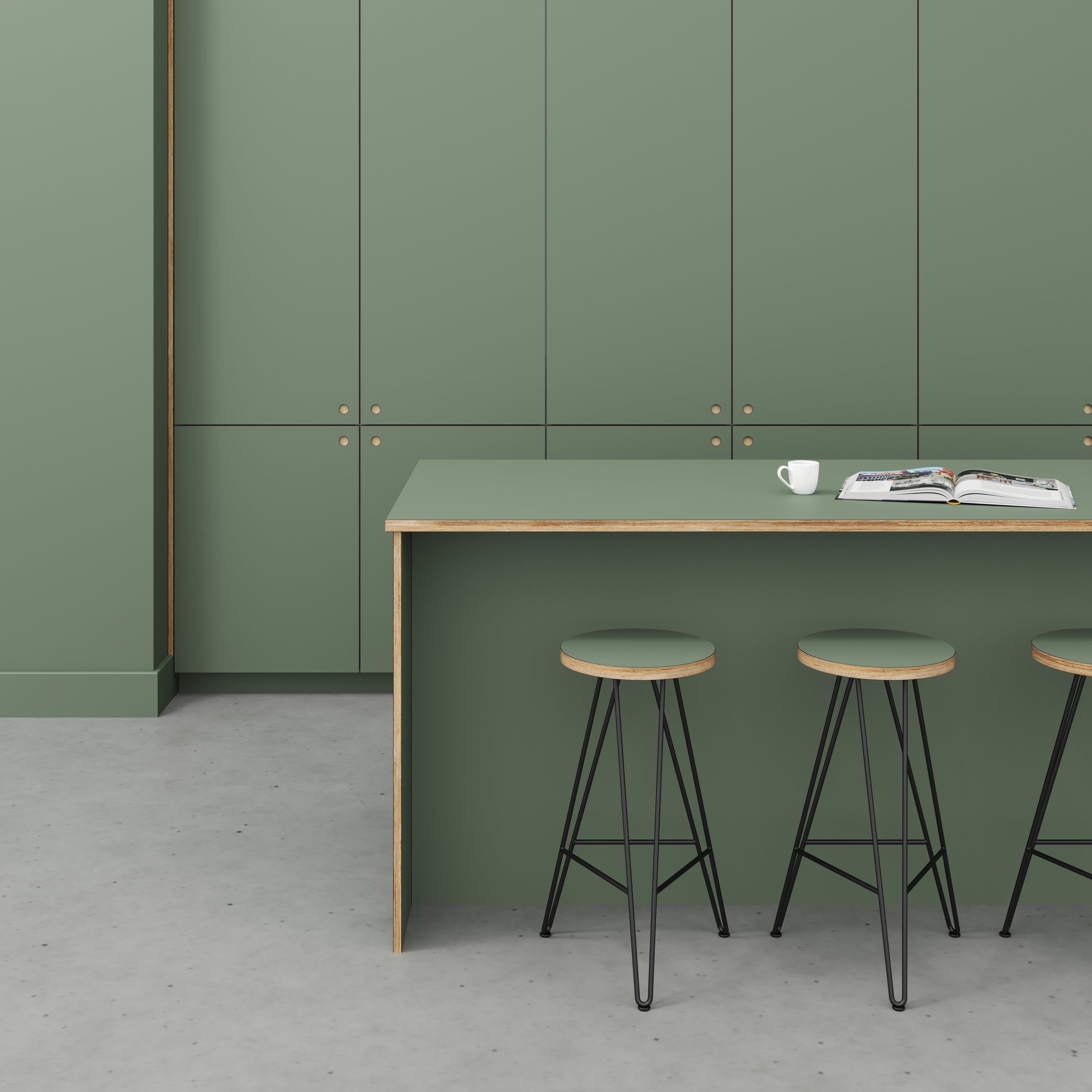 Plywood Worktop Formica Green Slate 2400 w X 900 d plywood-worktop-formica-green-slate-2400-w-x-900-d