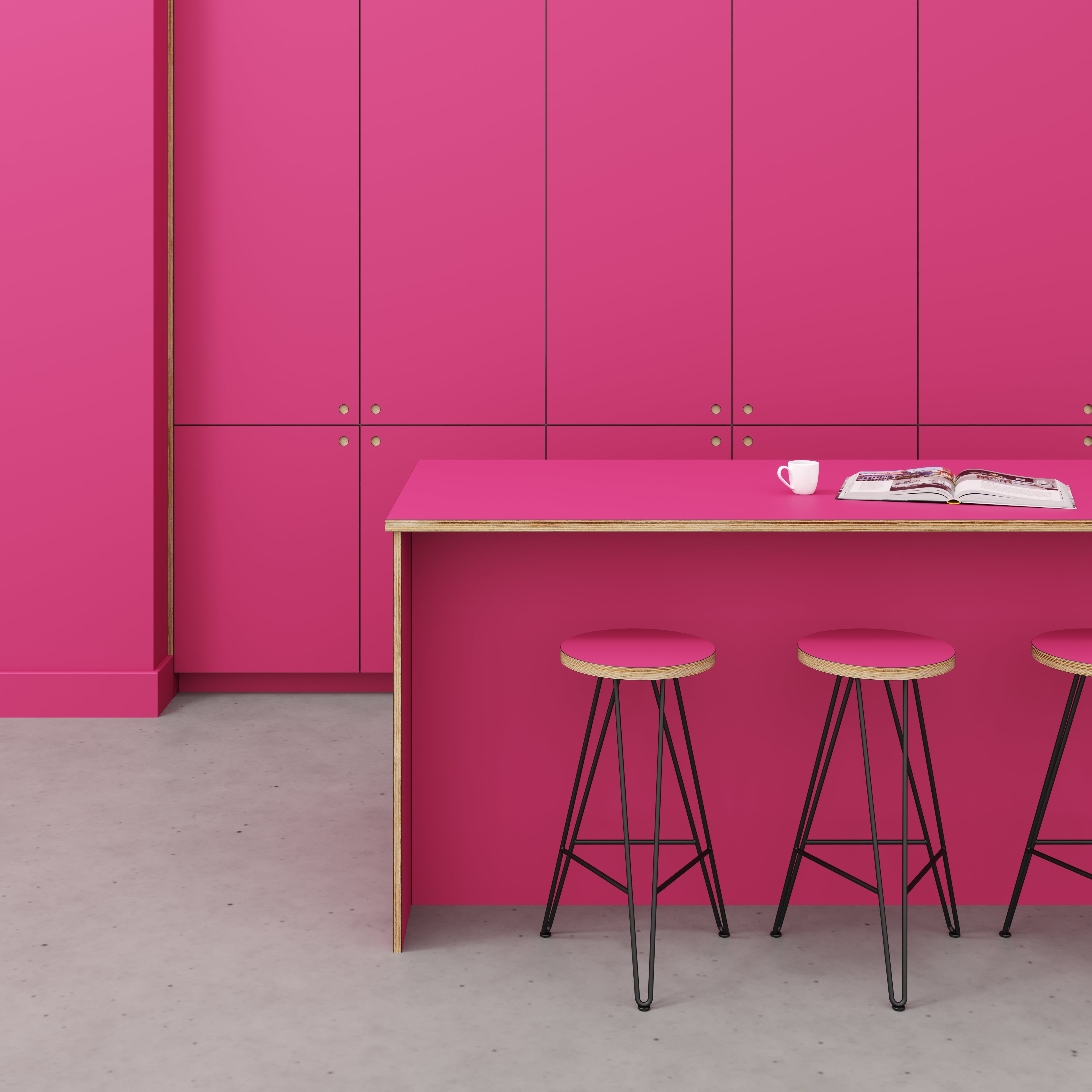 Plywood Worktop - Formica Juicy Pink - 2400(w) x 900(d)