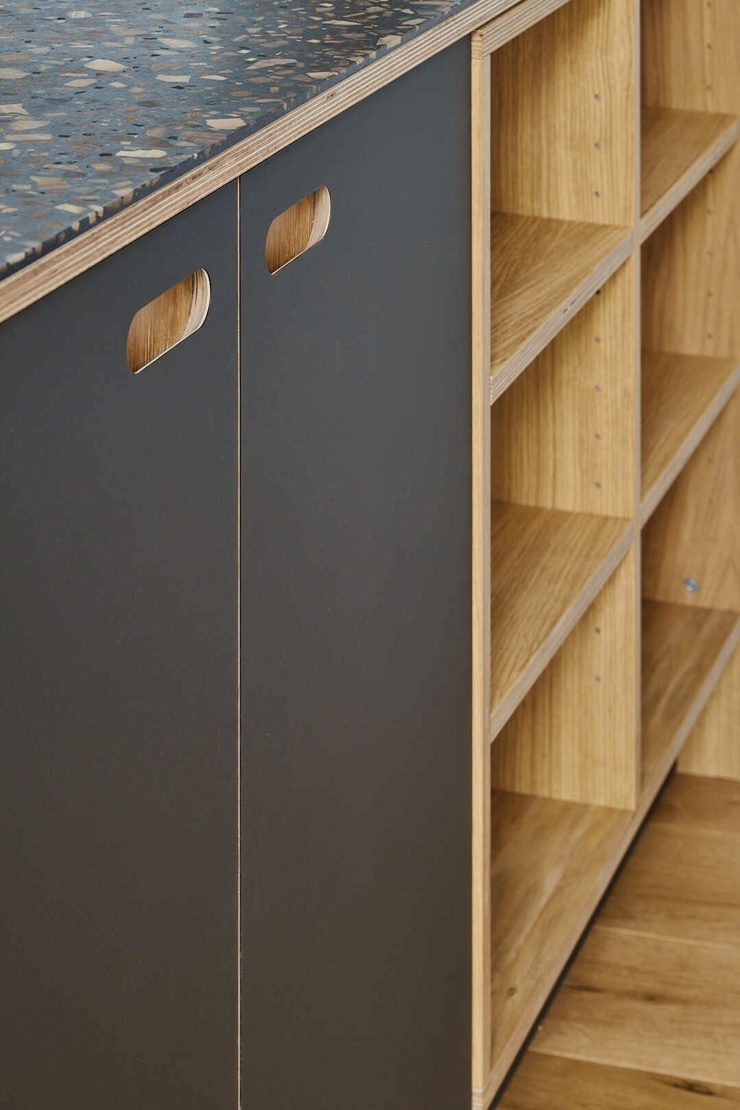 grey plywood kitchen cabinet fronts