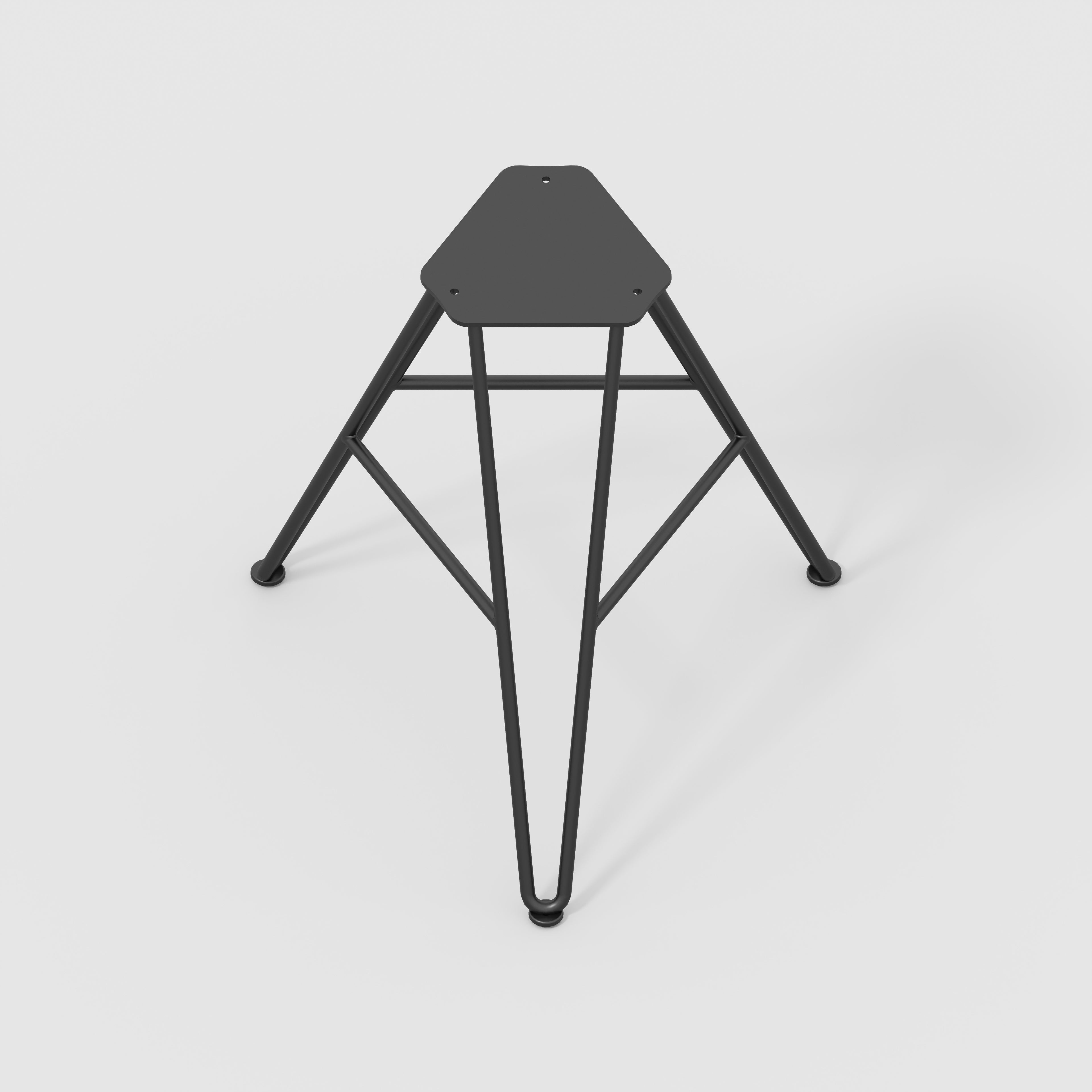 Stool with Black Hairpin Base - Formica Diamond Black