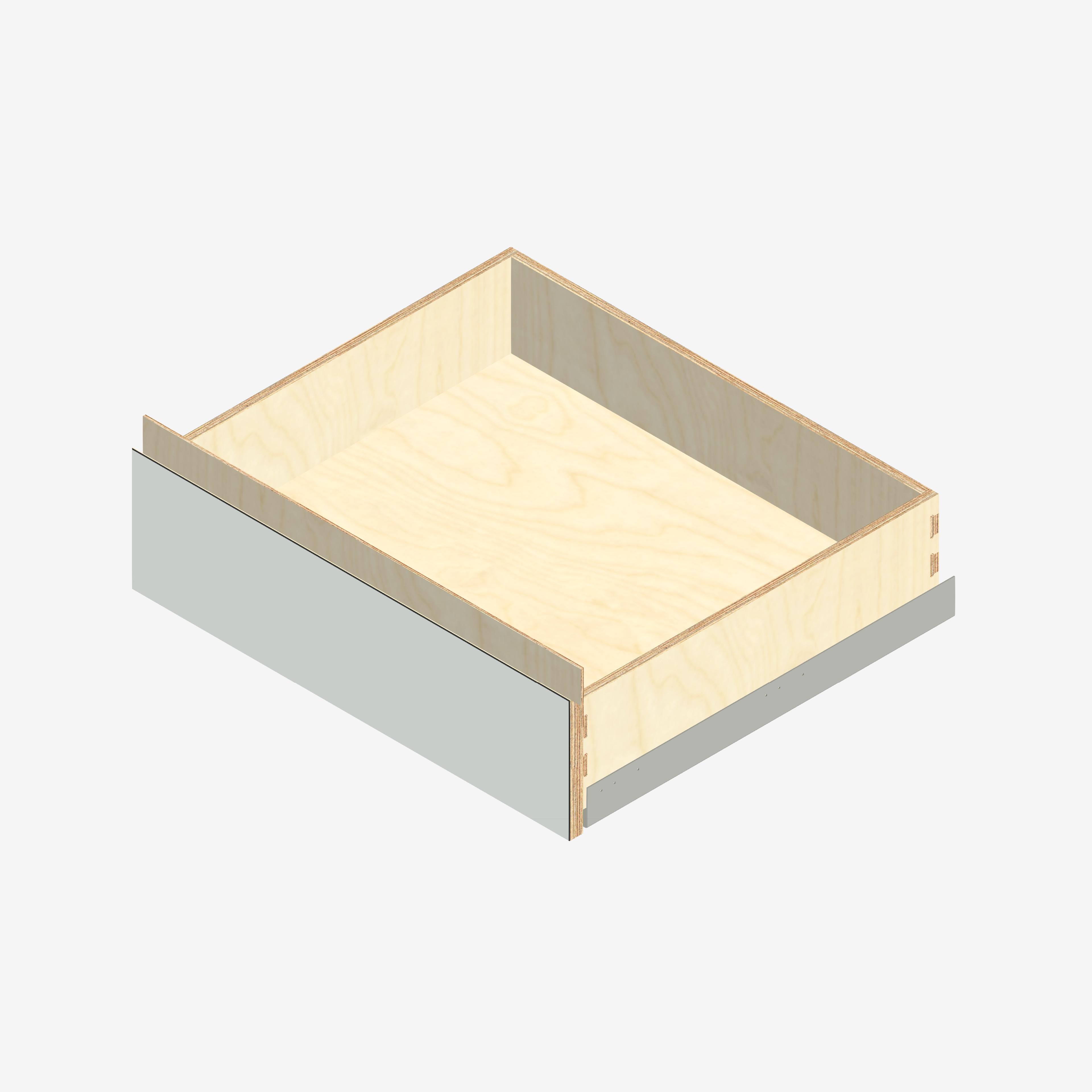 Custom Plywood Drawer Box with Drawer Front
