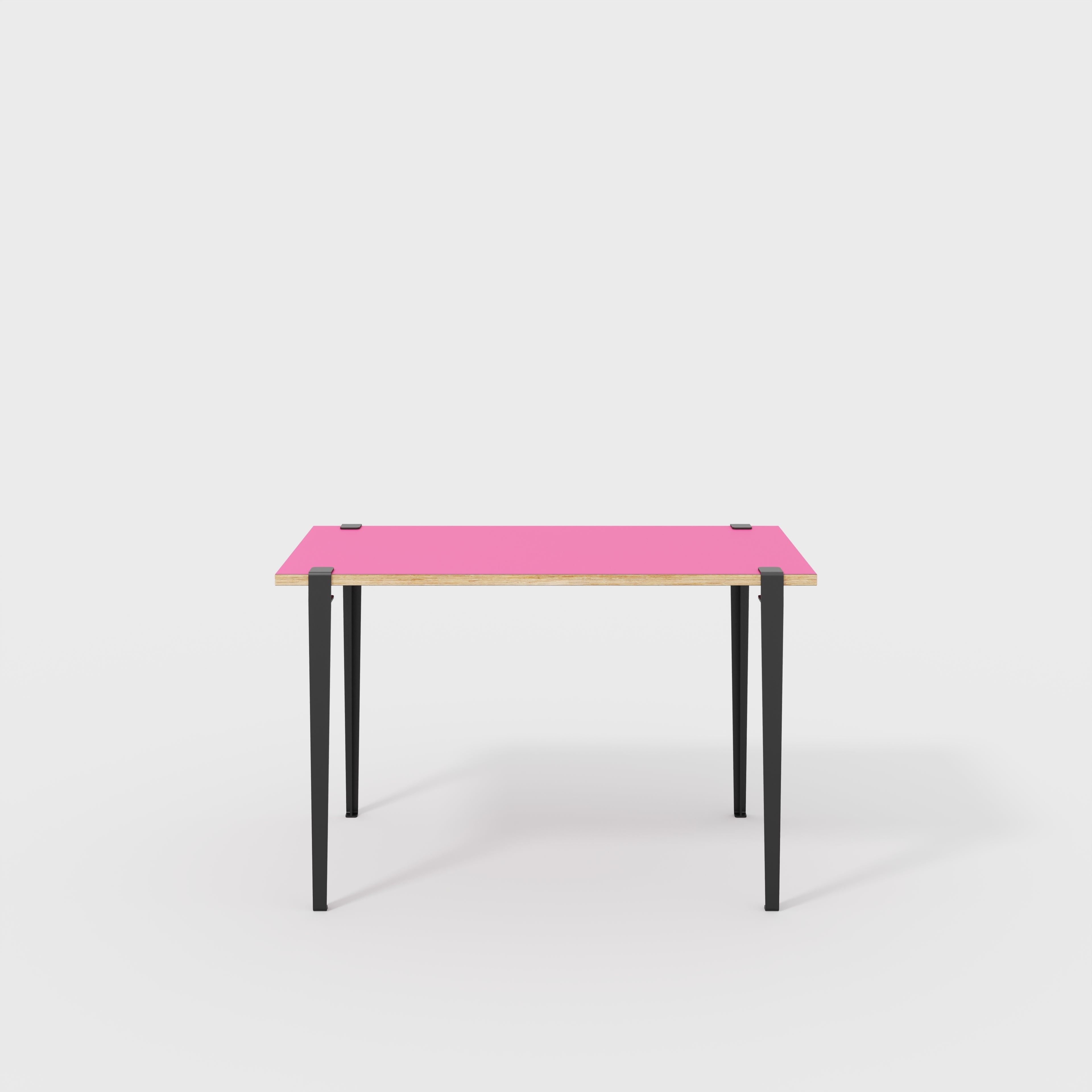Desk with Black Tiptoe Legs - Formica Juicy Pink - 1200(w) x 600(d) x 750(h)