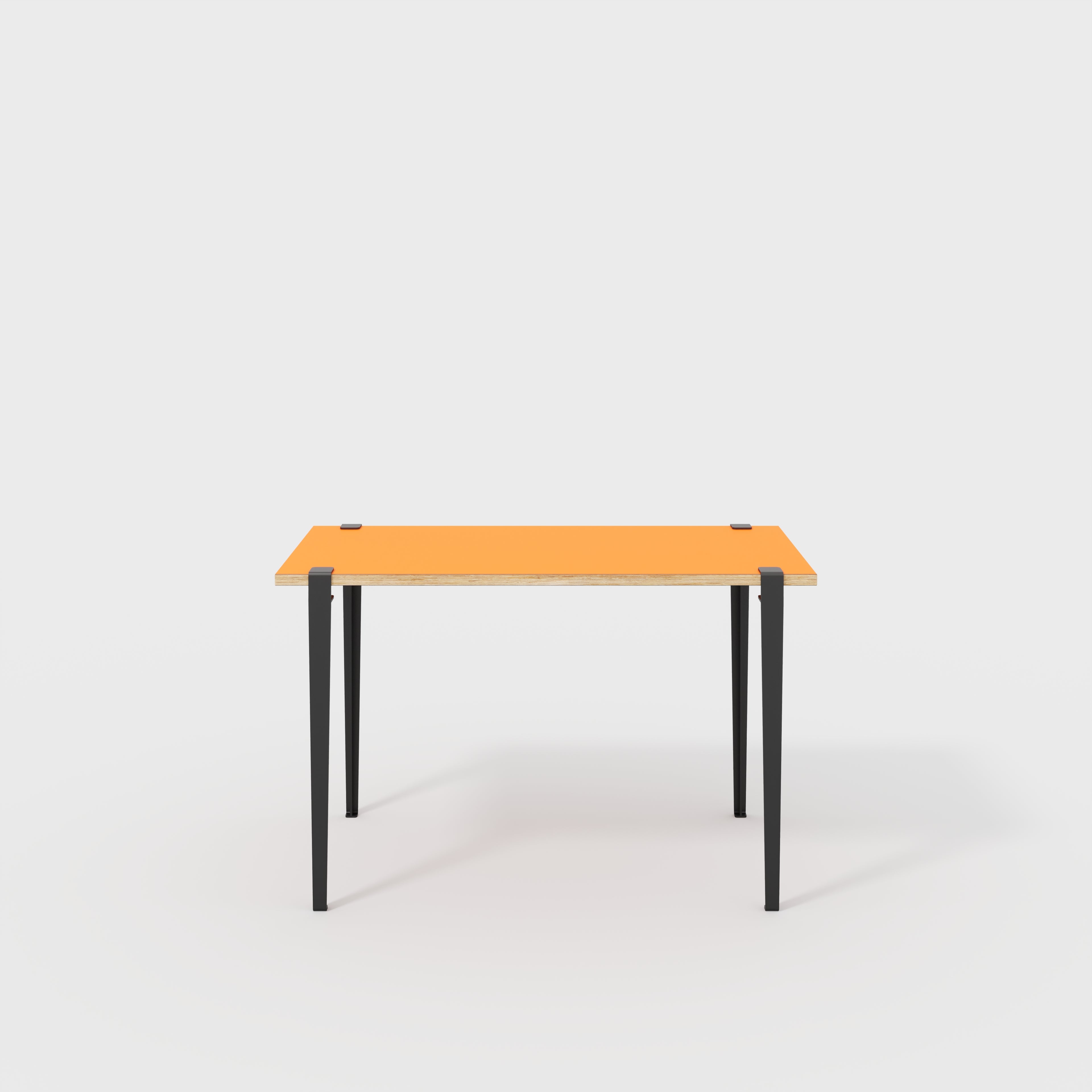 Desk with Black Tiptoe Legs - Formica Levante Orange - 1200(w) x 600(d) x 750(h)