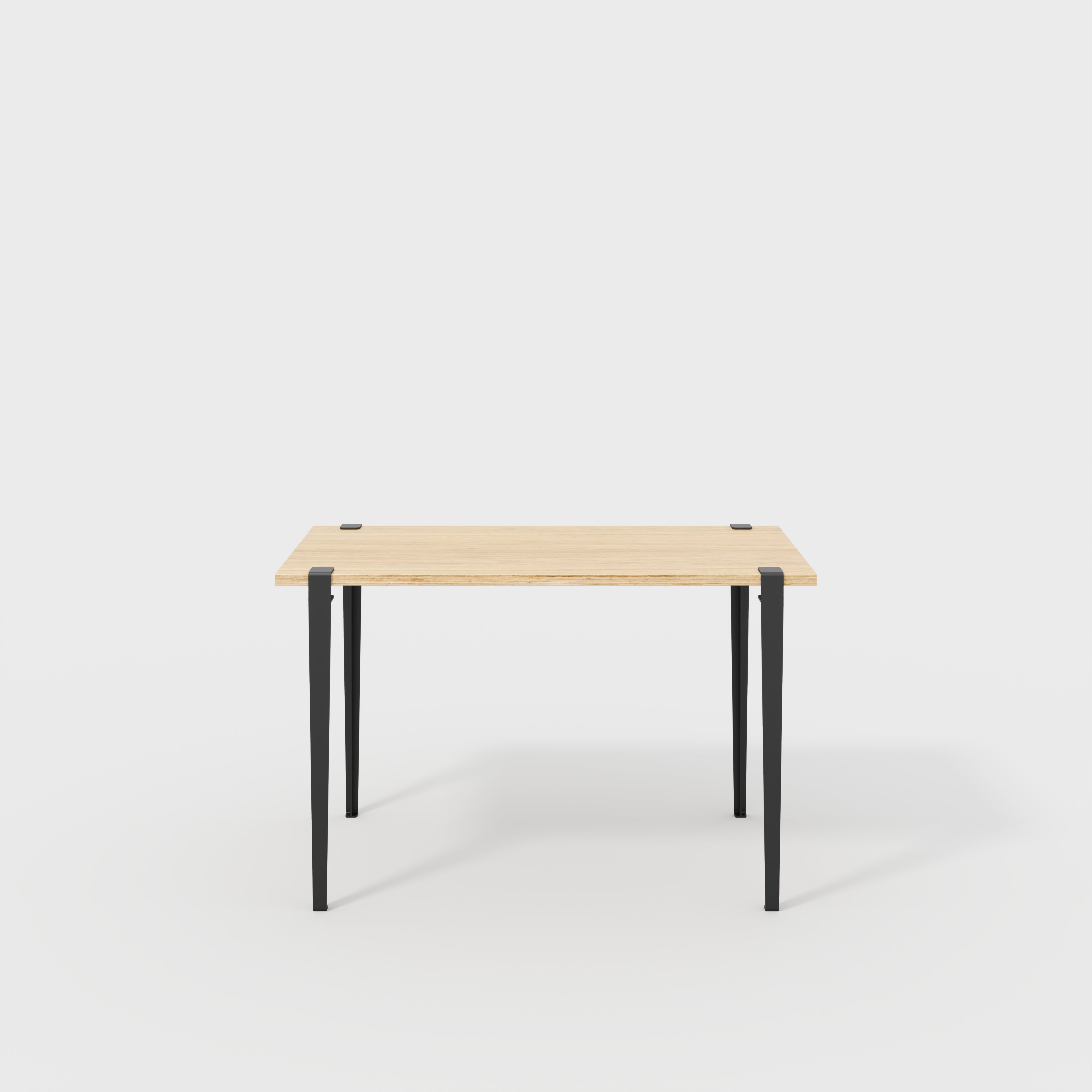 Desk with Black Tiptoe Legs - Plywood - Oak - 1200(w) x 600(d) x 750(h)