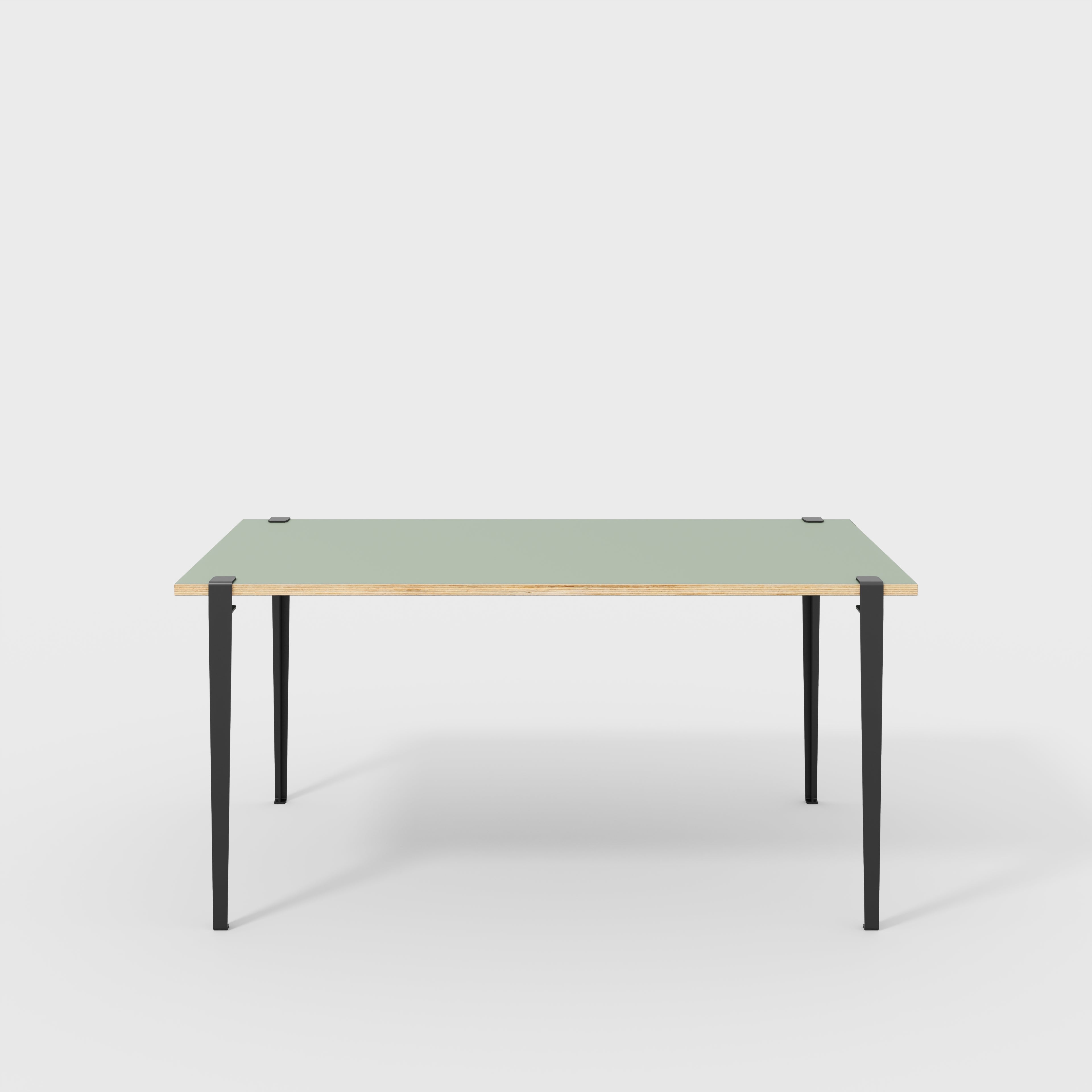 Desk with Black Tiptoe Legs - Formica Green Slate - 1600(w) x 800(d) x 750(h)