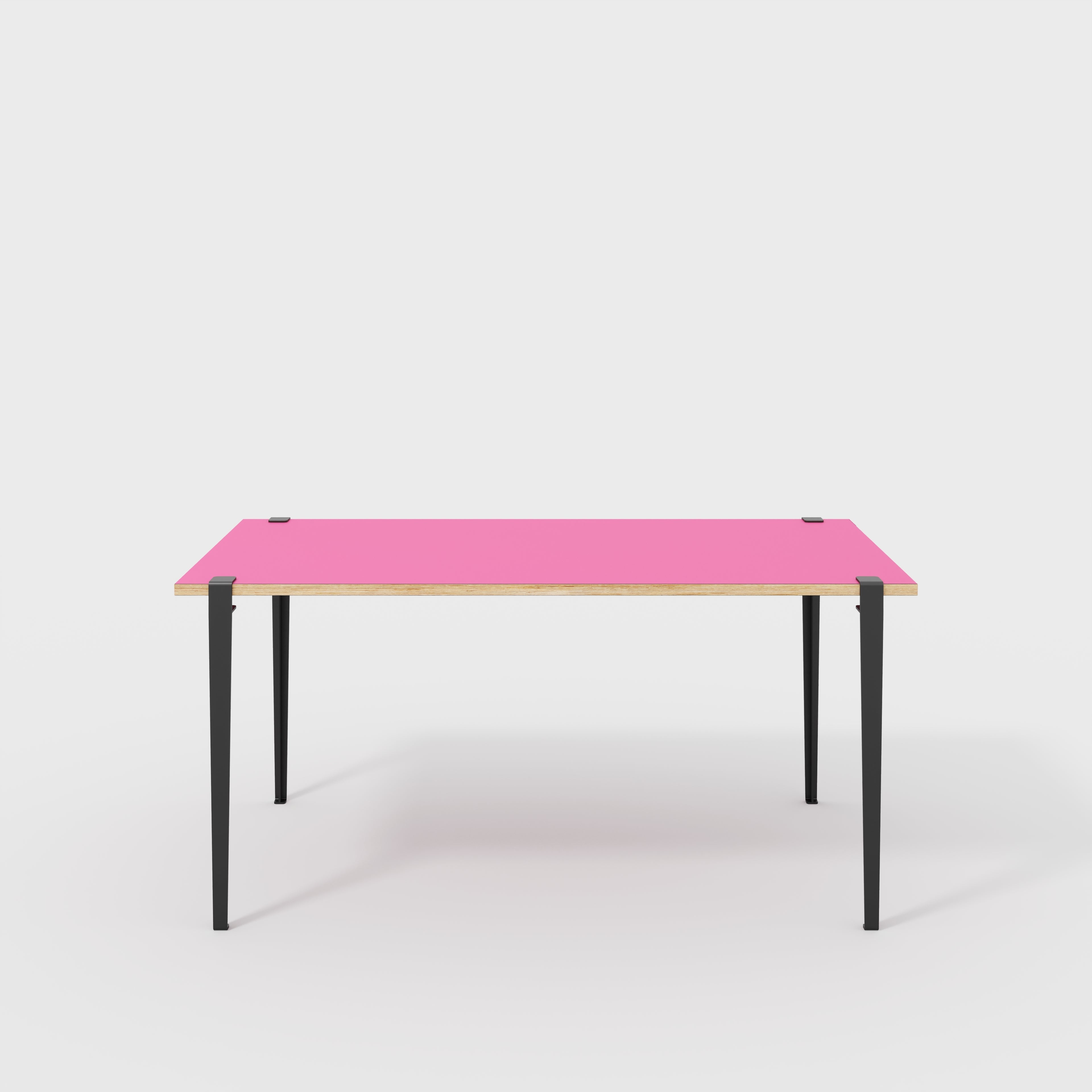 Desk with Black Tiptoe Legs - Formica Juicy Pink - 1600(w) x 800(d) x 750(h)