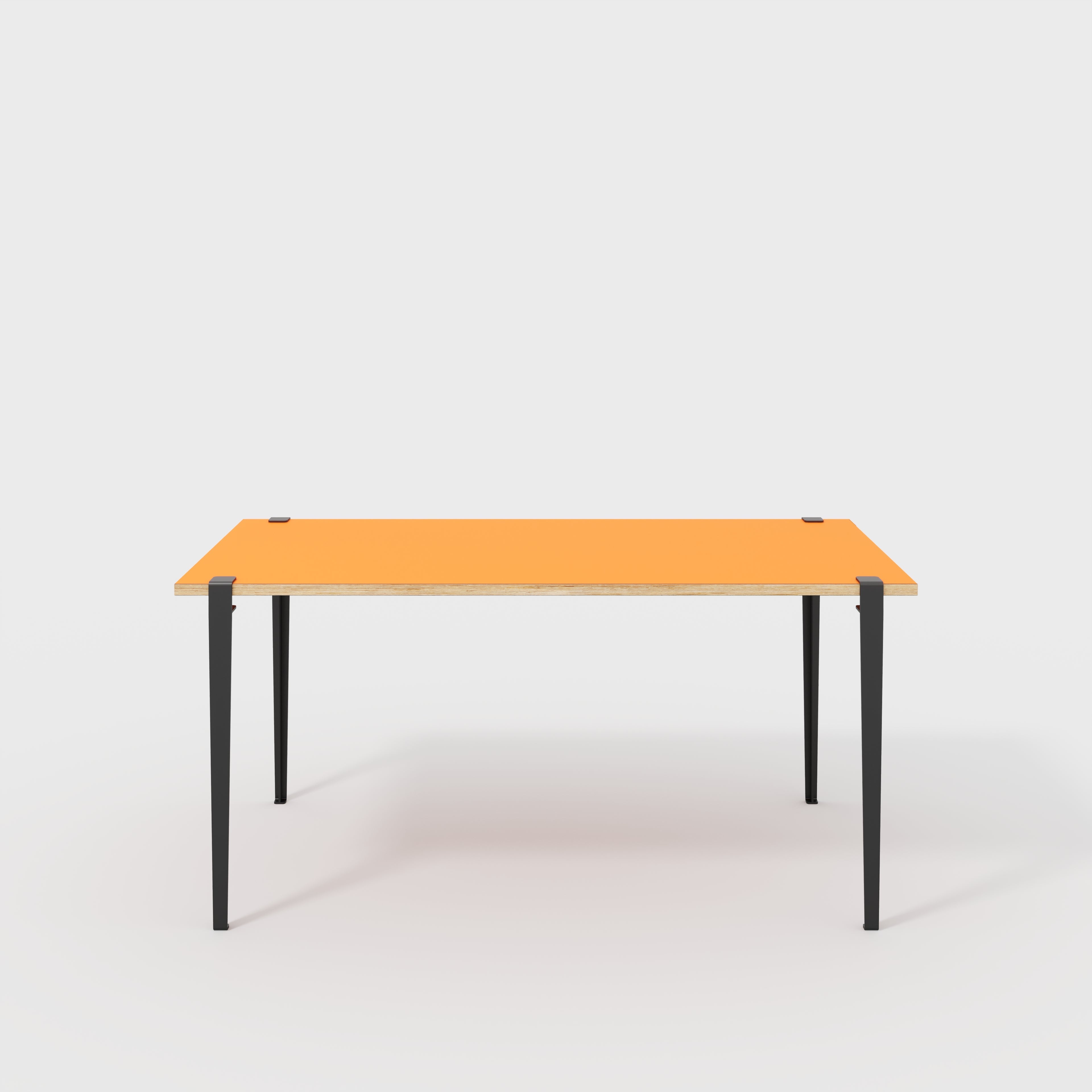 Desk with Black Tiptoe Legs - Formica Levante Orange - 1600(w) x 800(d) x 750(h)