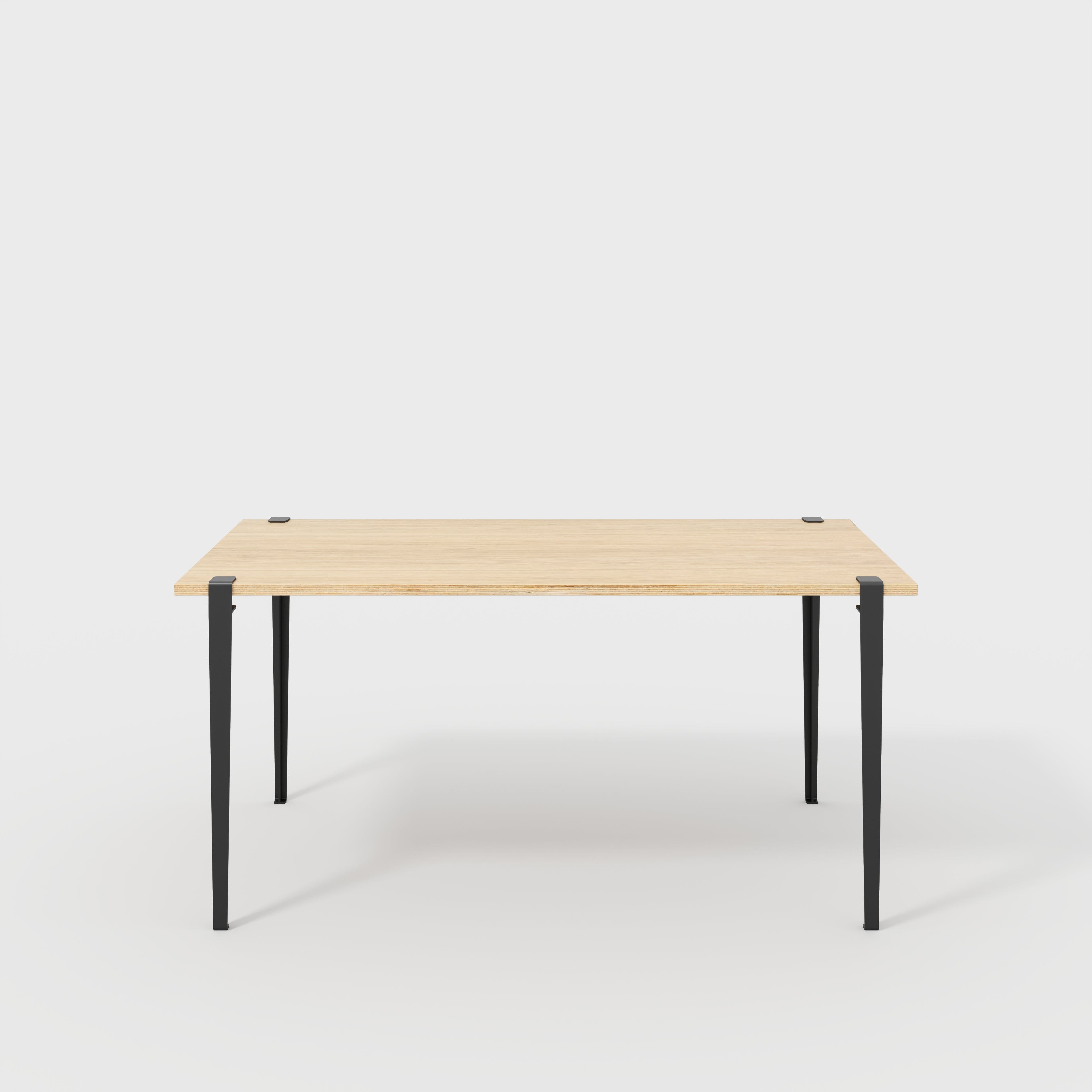 Desk with Black Tiptoe Legs - Plywood - Oak - 1600(w) x 800(d) x 750(h)