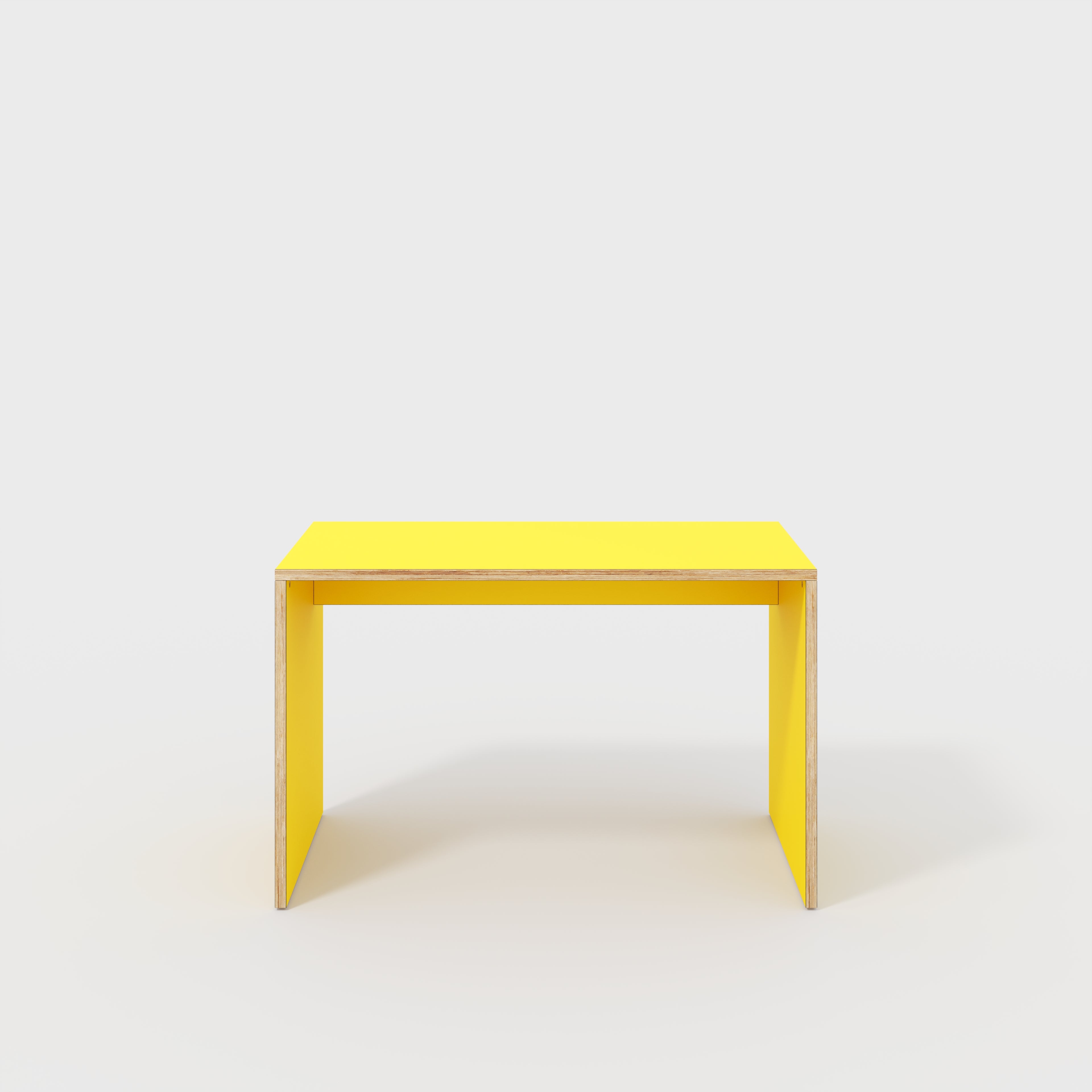 Desk with Solid Sides - Formica Chrome Yellow - 1200(w) x 600(d) x 750(h)