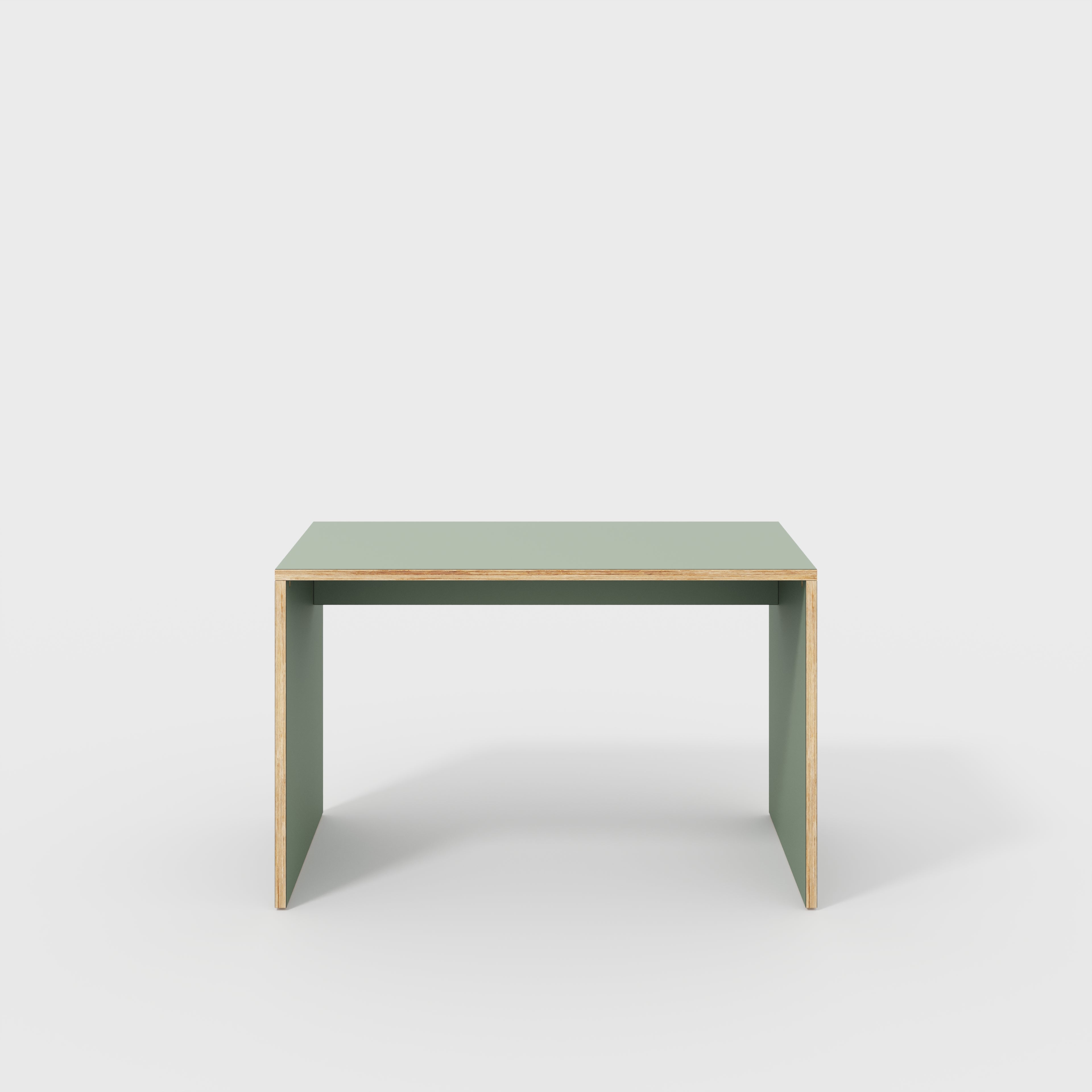 Desk with Solid Sides - Formica Green Slate - 1200(w) x 600(d) x 750(h)