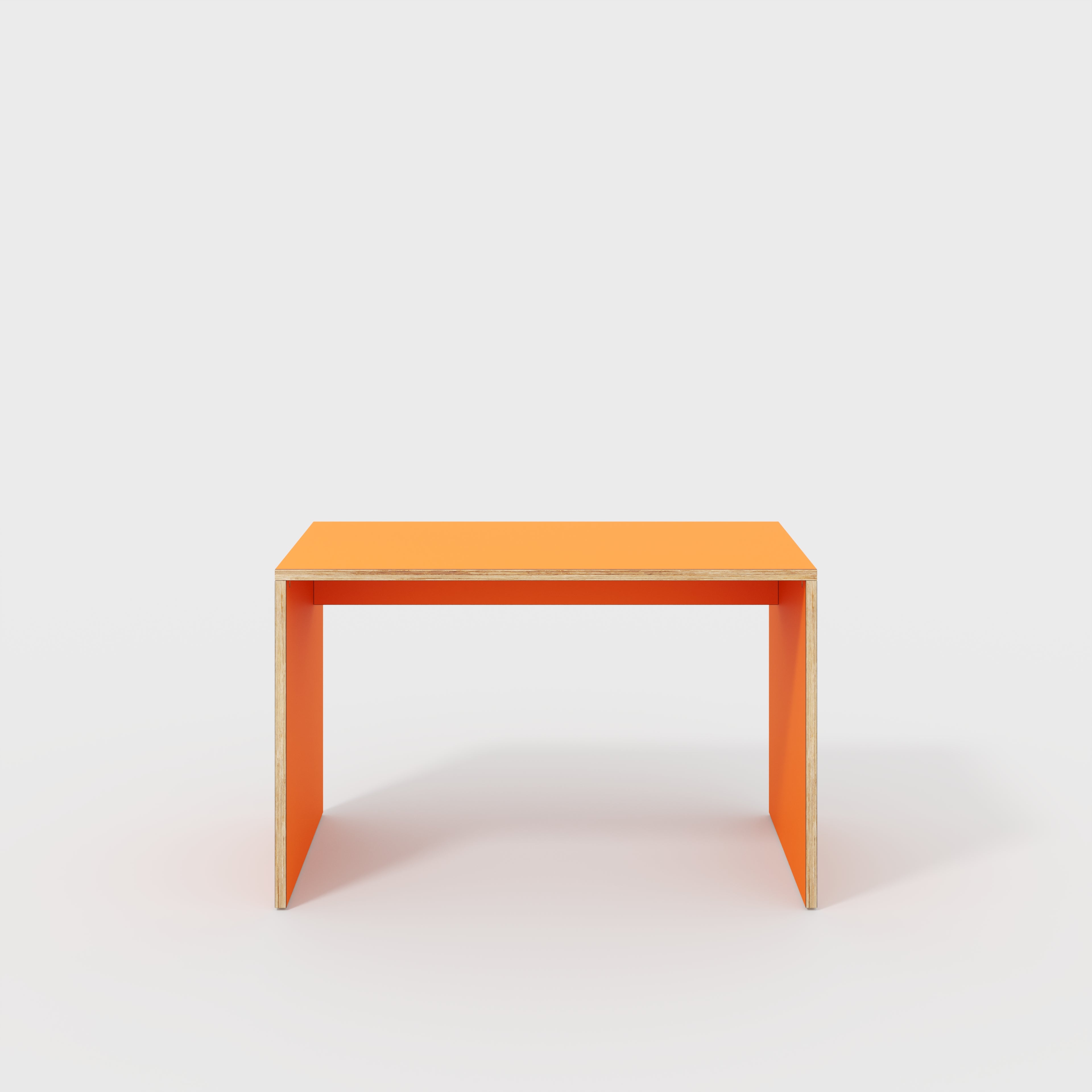 Desk with Solid Sides - Formica Levante Orange - 1200(w) x 600(d) x 750(h)