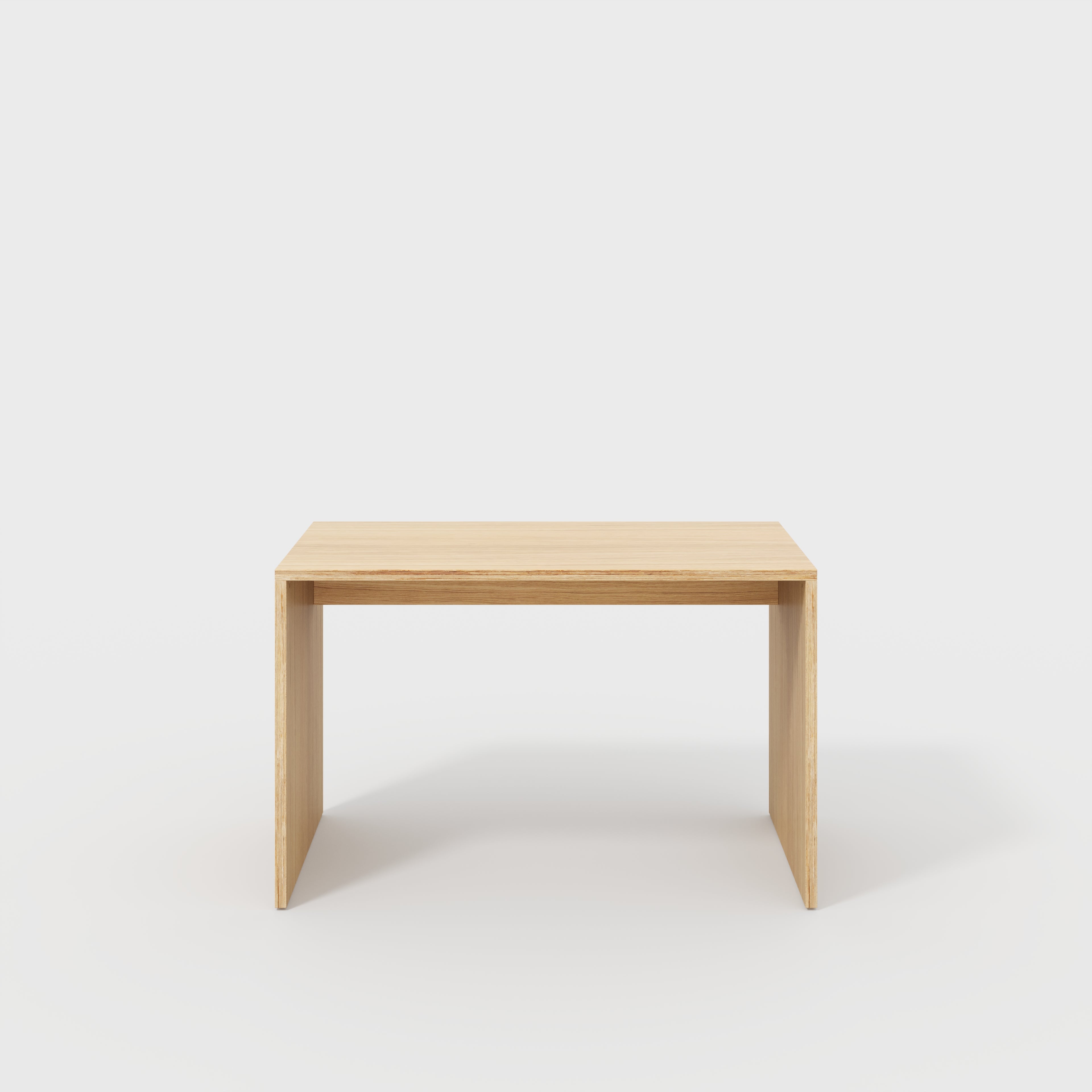 Desk with Solid Sides - Plywood Oak - 1200(w) x 600(d) x 750(h)