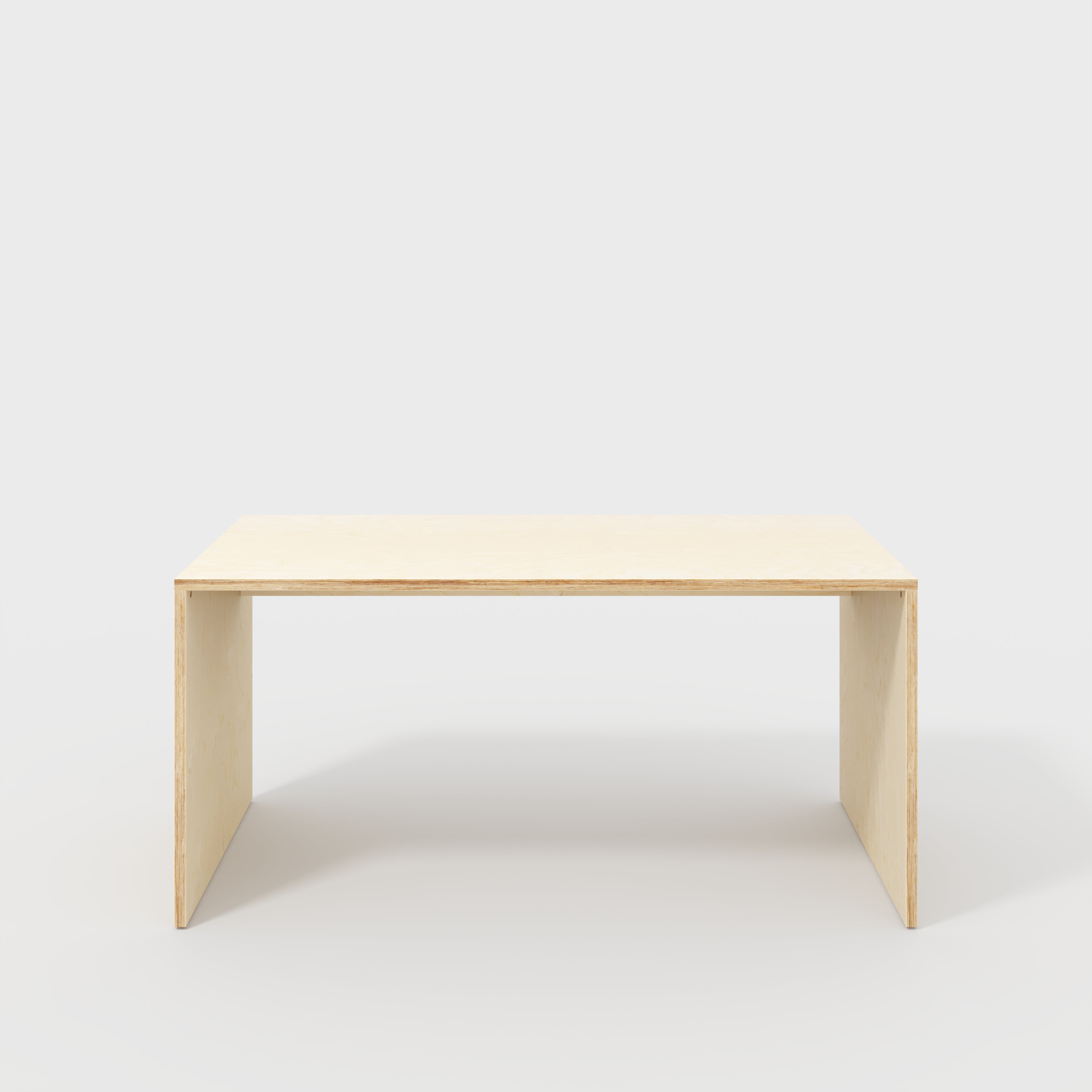 Desk with Solid Sides - Plywood Birch - 1600(w) x 800(d) x 750(h)