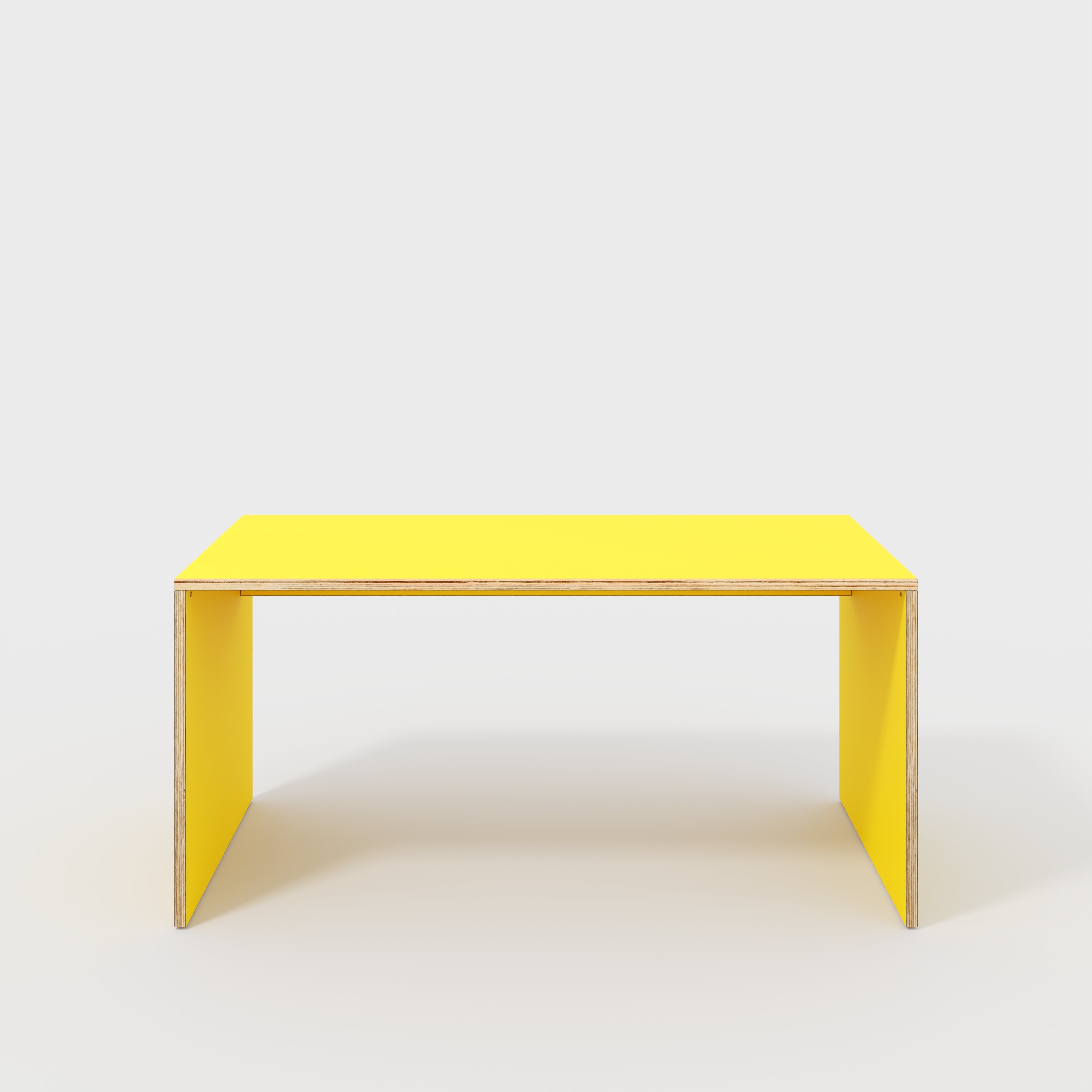 Desk with Solid Sides - Formica Chrome Yellow - 1600(w) x 800(d) x 750(h)