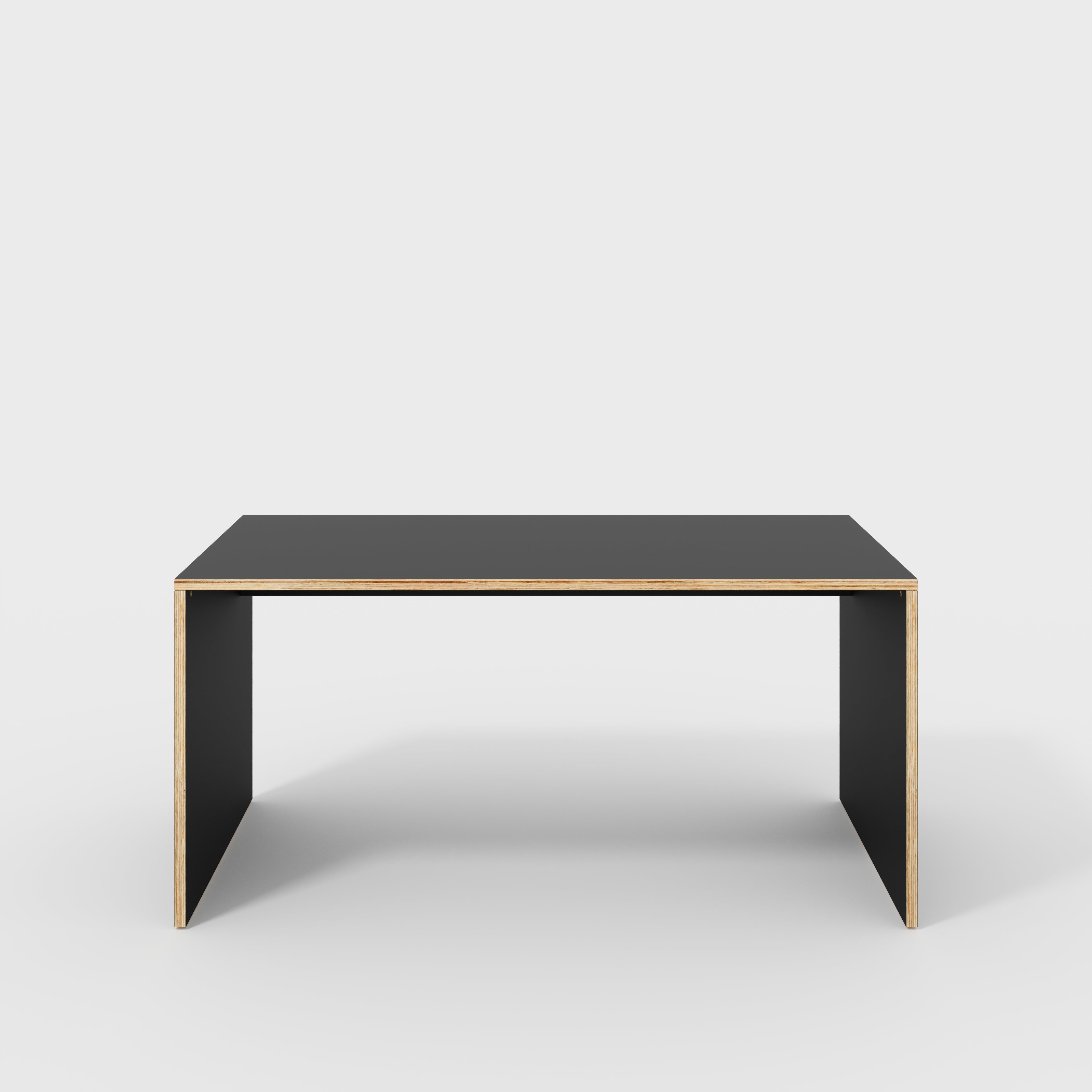 Desk with Solid Sides - Formica Diamond Black - 1600(w) x 800(d) x 750(h)