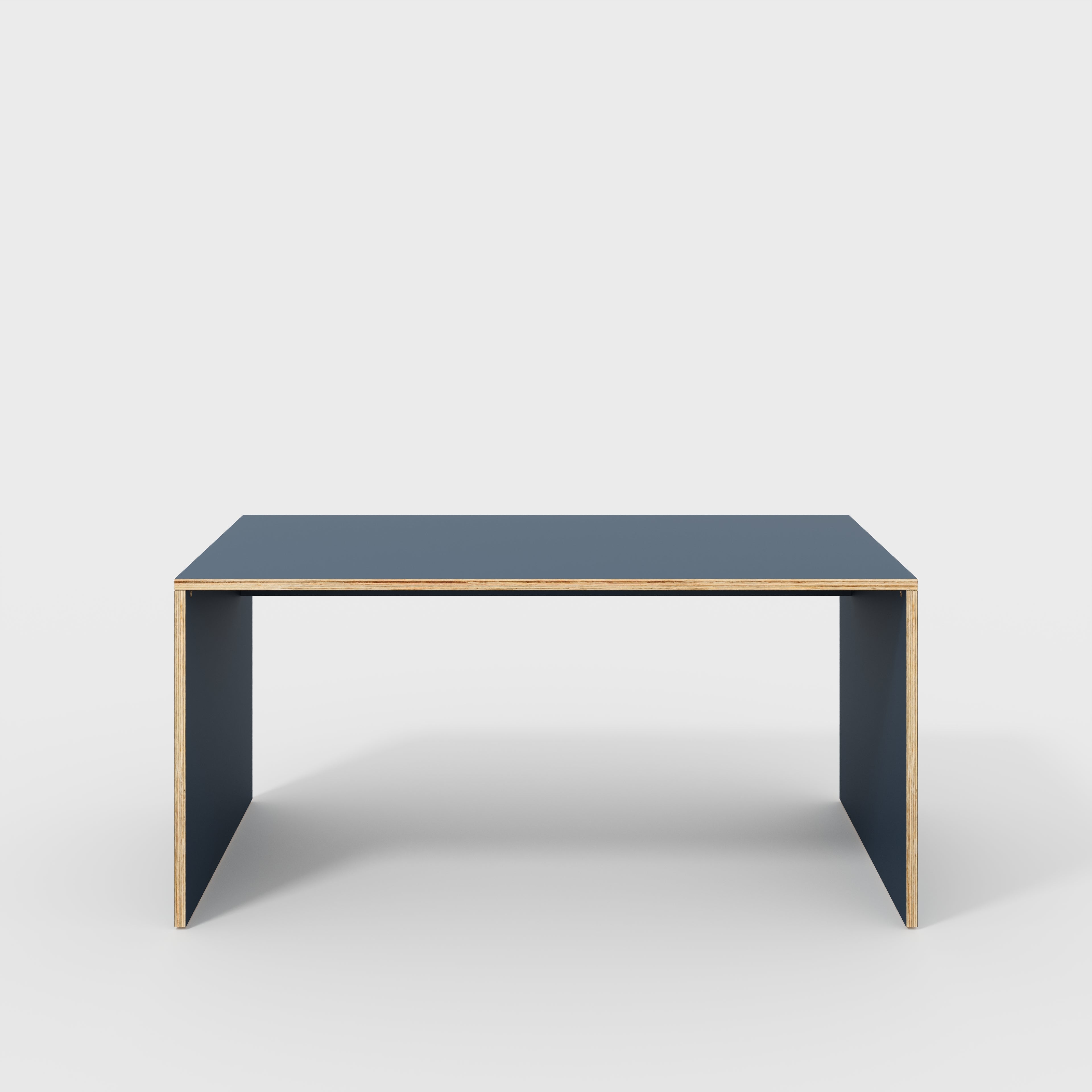 Desk with Solid Sides - Formica Night Sea Blue - 1600(w) x 800(d) x 750(h)