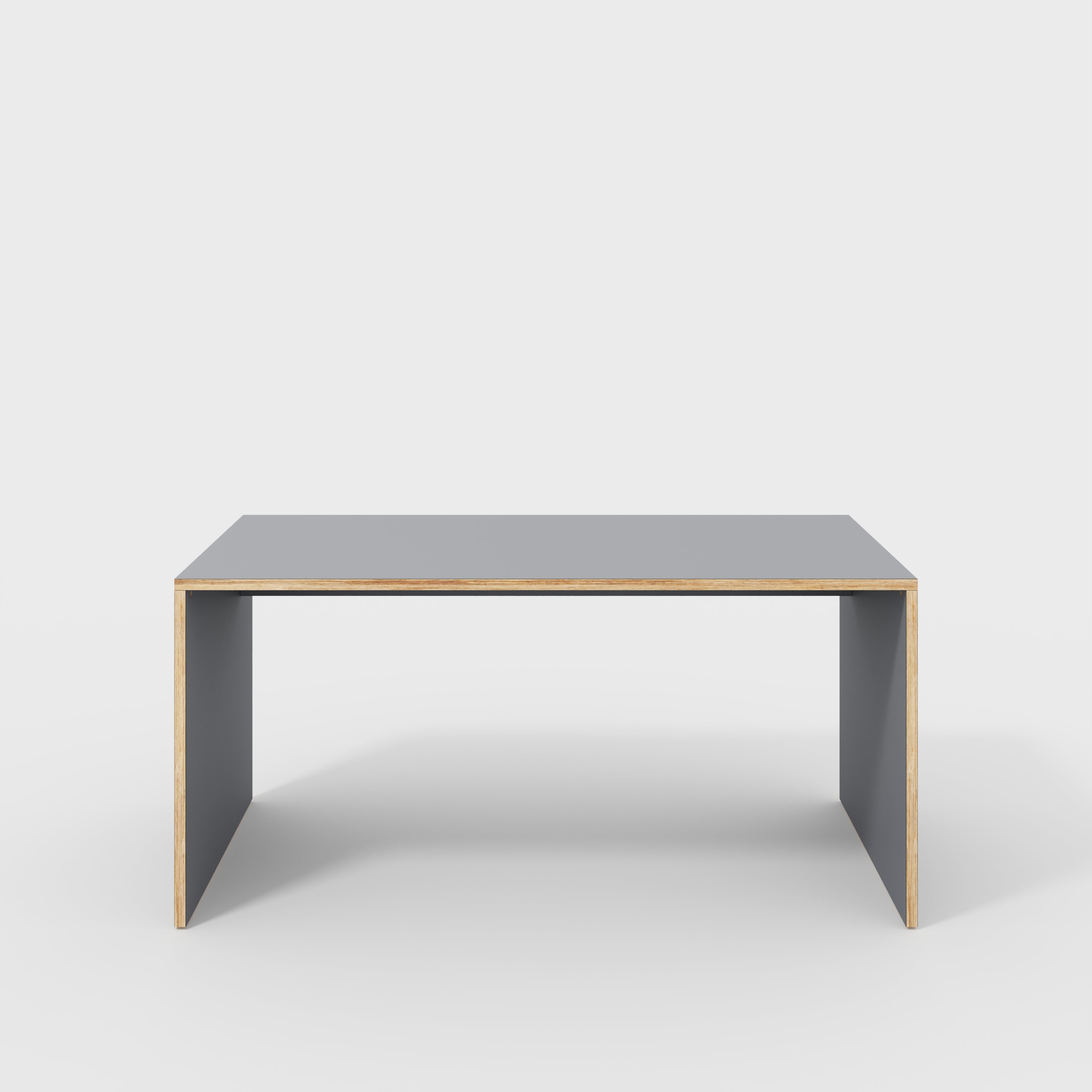 Desk with Solid Sides - Formica Tornado Grey - 1600(w) x 800(d) x 750(h)