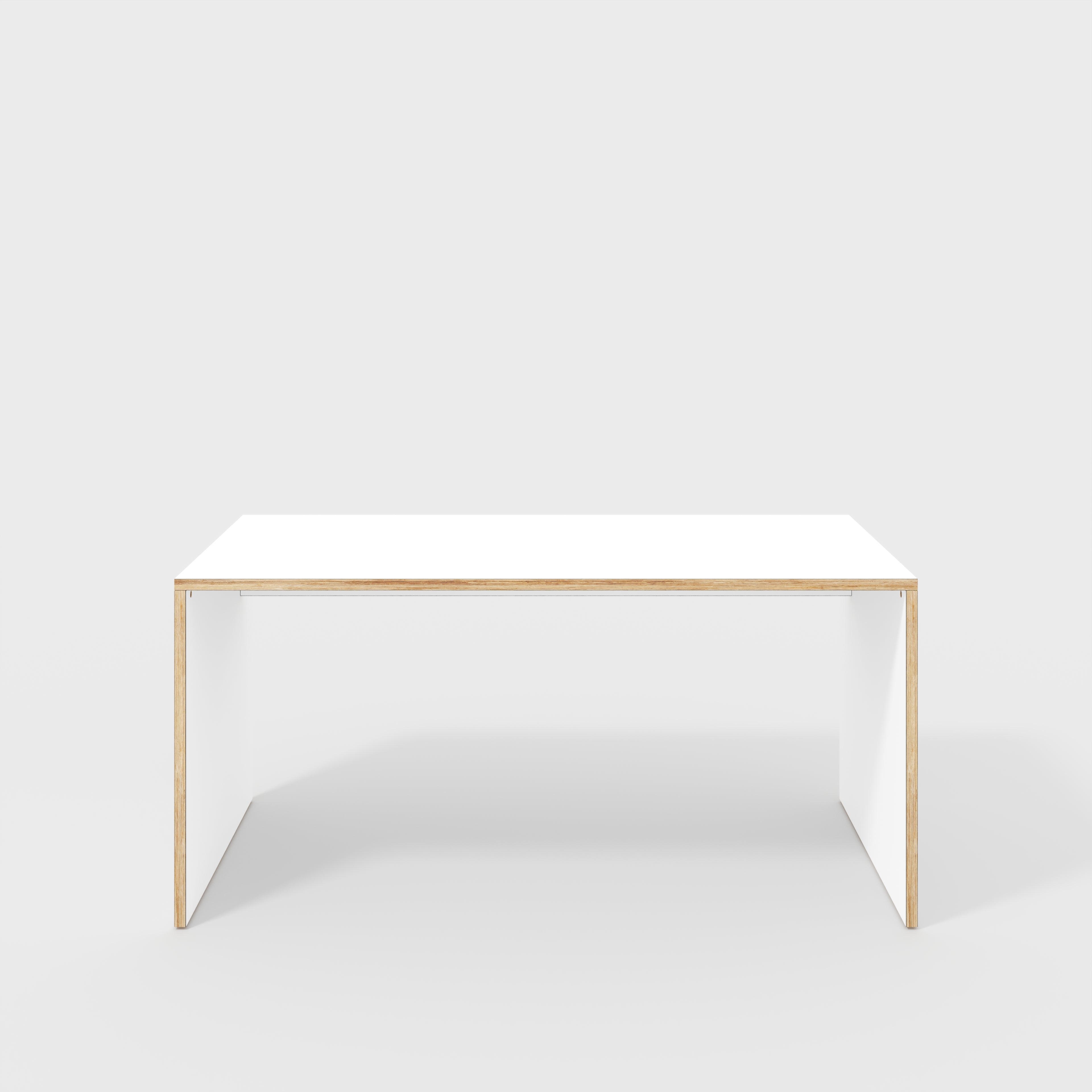 Desk with Solid Sides - Formica White - 1600(w) x 800(d) x 750(h)
