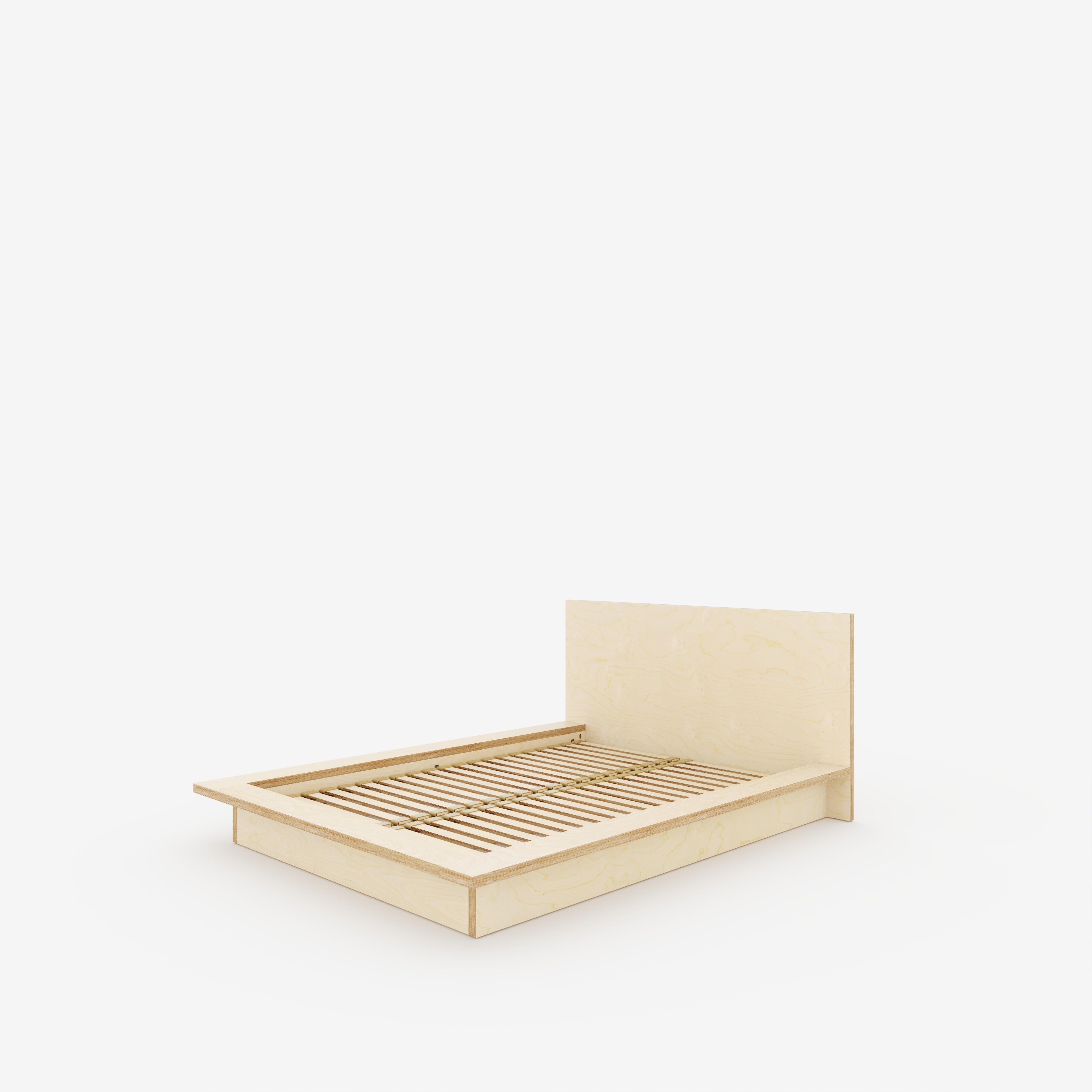 Plywood Platform Bed - Plywood Birch - European Double 1400(w) x 2000(d) Low