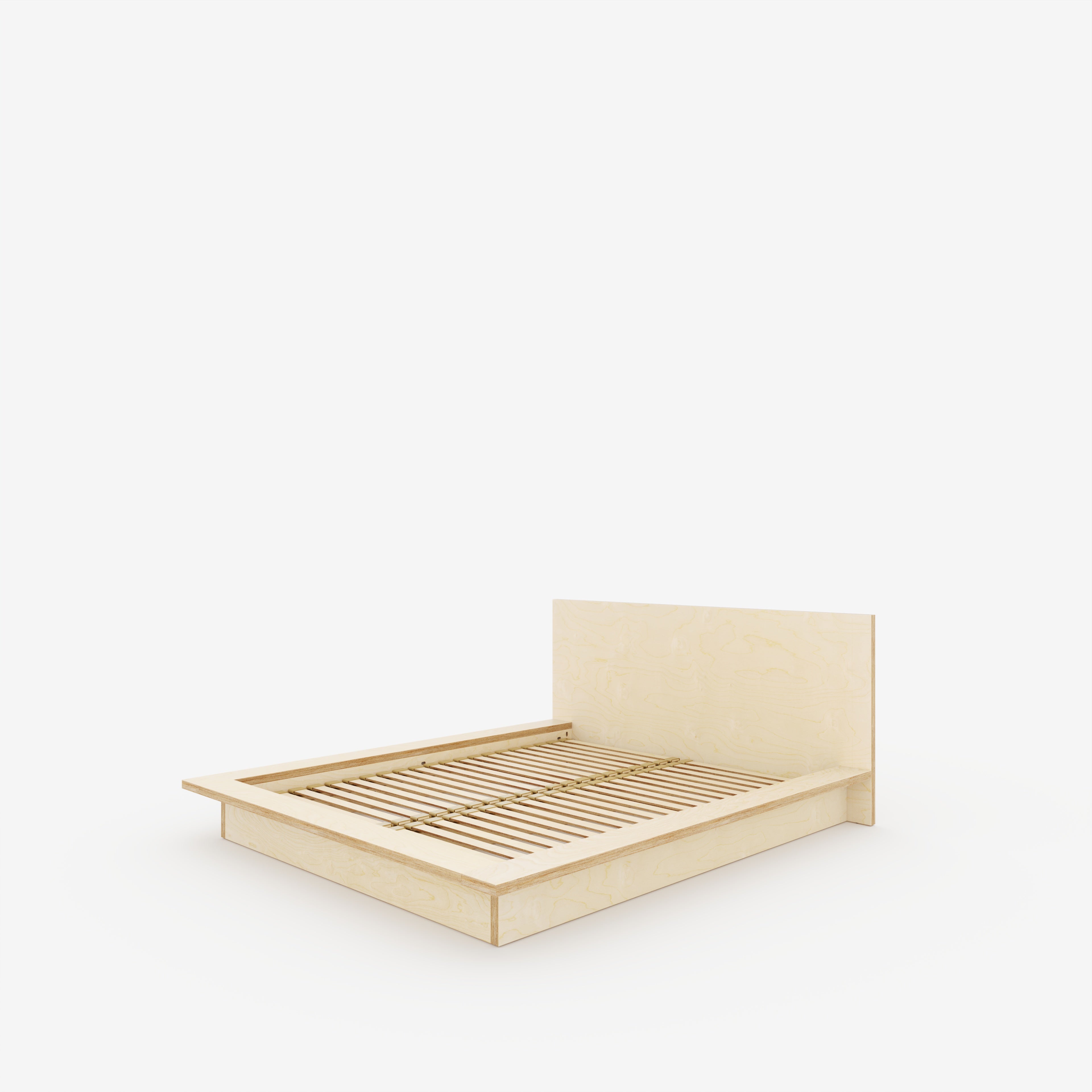 Plywood Platform Bed - Plywood Birch - European King 1600(w) x 2000(d) Low