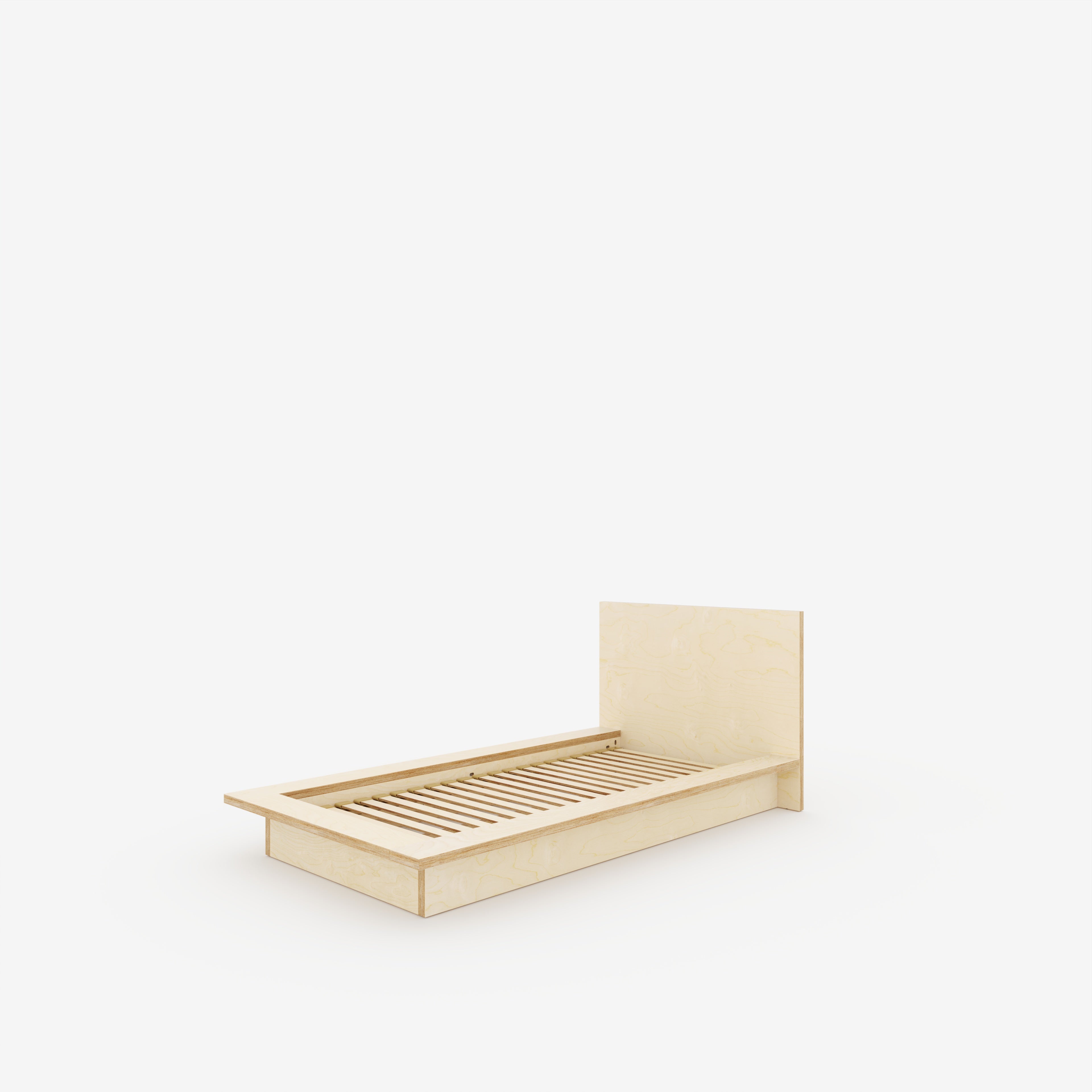Plywood Platform Bed - Plywood Birch - European Single 900(w) x 2000(d) Low