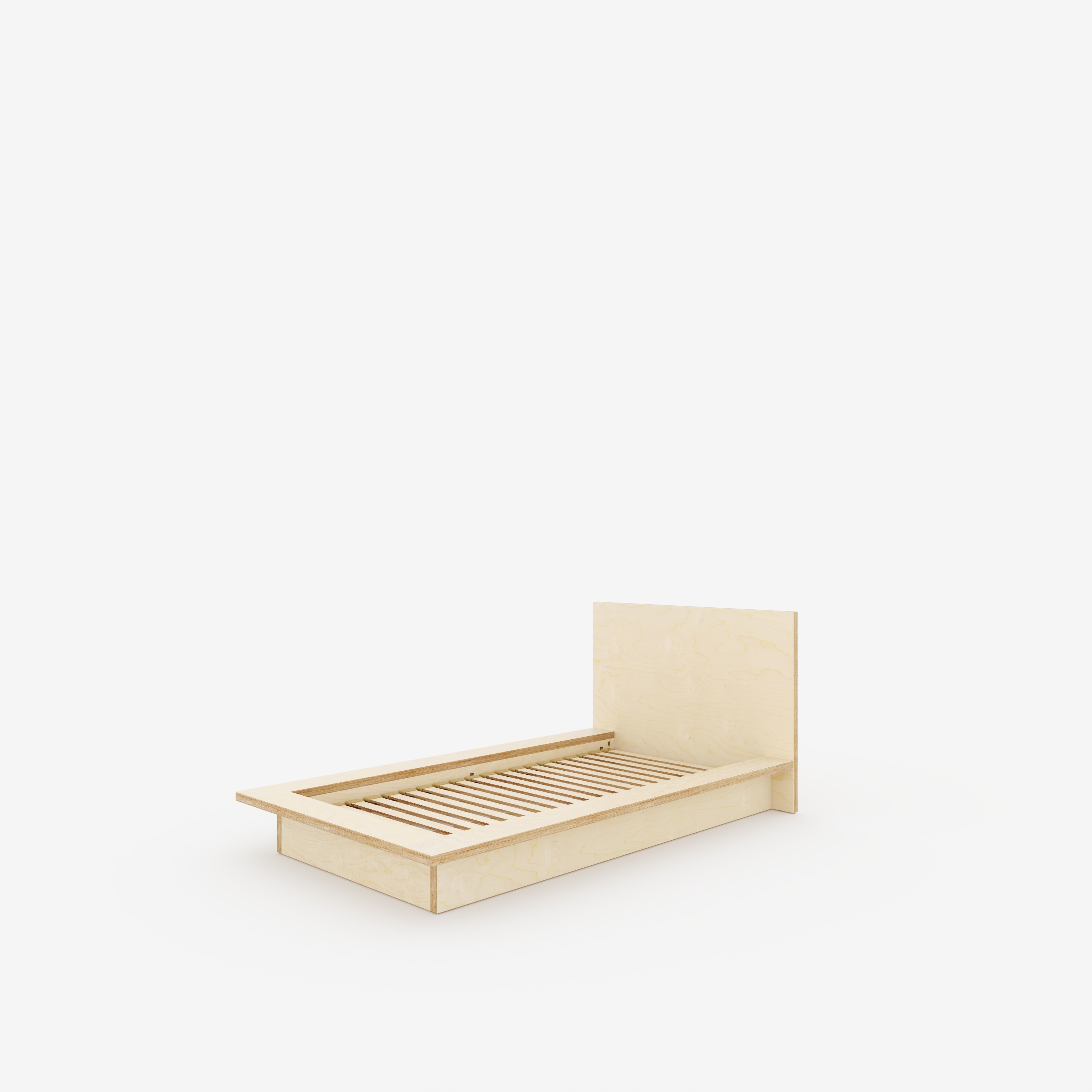 Plywood Platform Bed - Plywood Birch - Standard Single 900(w) x 1900(d) - Low