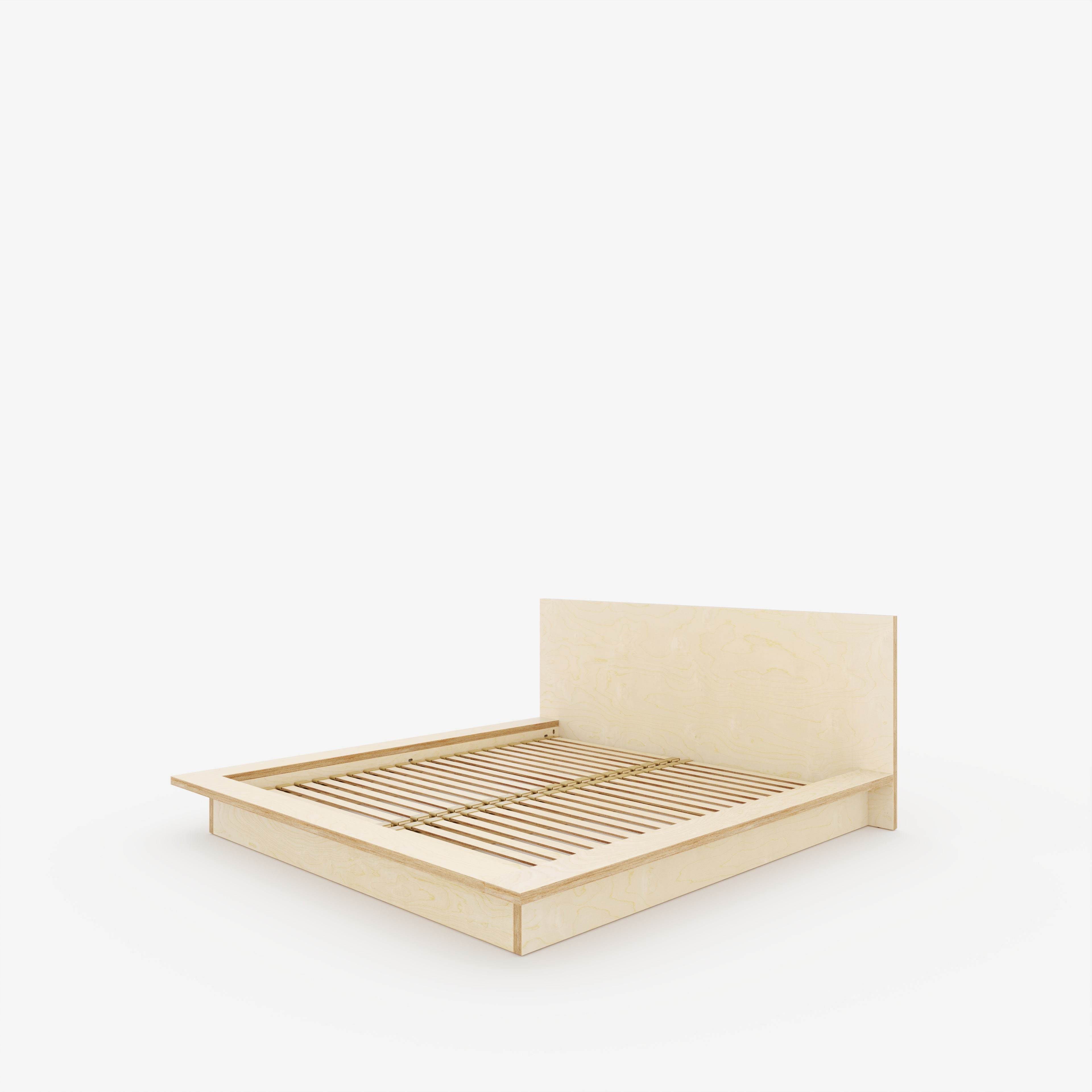 Plywood Platform Bed - Plywood Birch - Standard Super King 1800(w) x 2000(d) Low