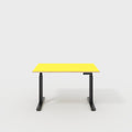 Sit Stand Desk with Black Frame - Formica Chrome Yellow - 1200(w) x 800(d)