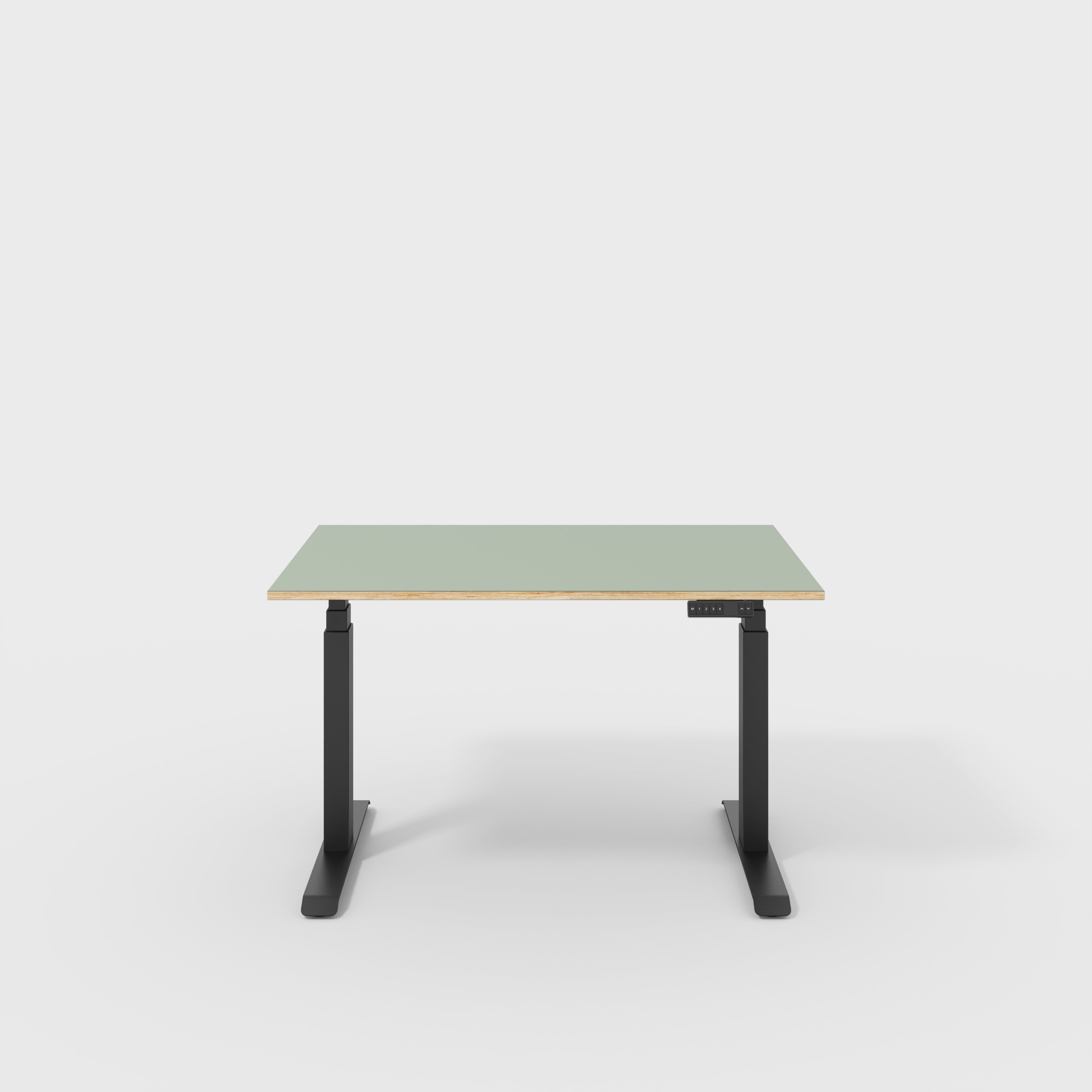 Sit Stand Desk with Black Frame - Formica Green Slate - 1200(w) x 800(d)
